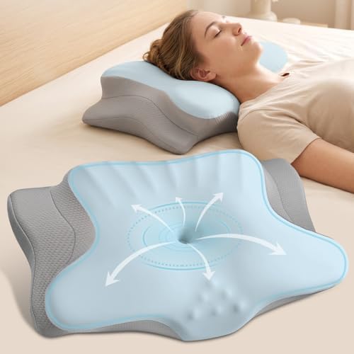 Ylekto Cervical Neck Pillow for Pain Relief - Contour Memory Foam Pillows