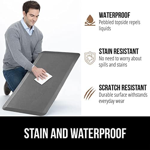 GORILLA GRIP Cushioned Antifatigue Kitchen Mat for Floor, 20x32, Gray