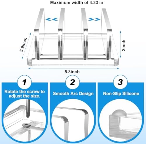 Chunful 3 Slot Adjustable Vertical Laptop Stand for Desk