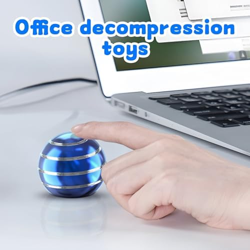 Kryfa 1.54in Kinetic Desk Toy ADHD Stress Relief Gift Adults, Blue