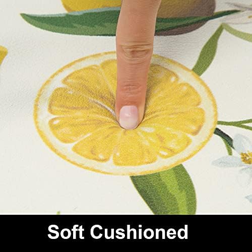 SHACOS Anti Fatigue Lemon Kitchen Rugs Set of 2 Kitchen Mats for Floor
