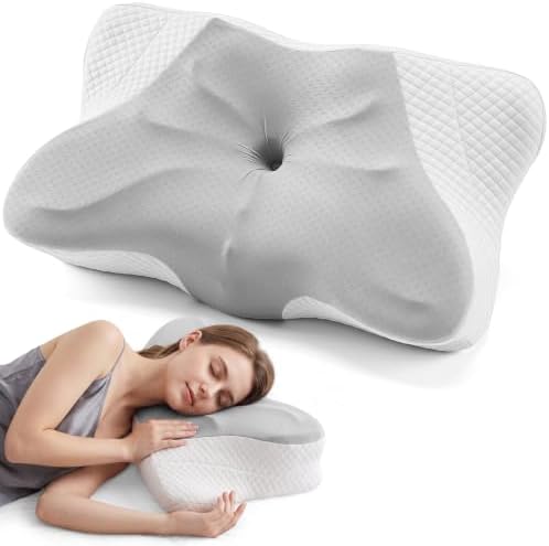 Cervical Neck Pillow, Memory Foam Contour Pillow, Queen