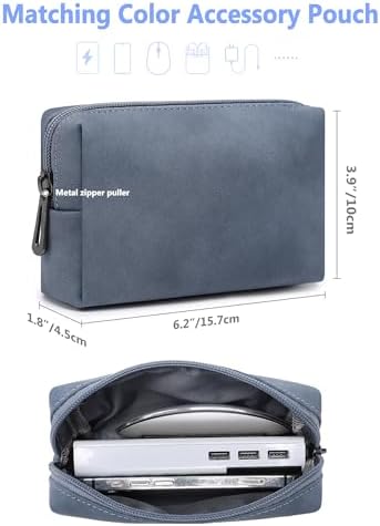 HYZUO 15 Inch Laptop Case Bag Sleeve with Stand for MacBook, Haze Blue