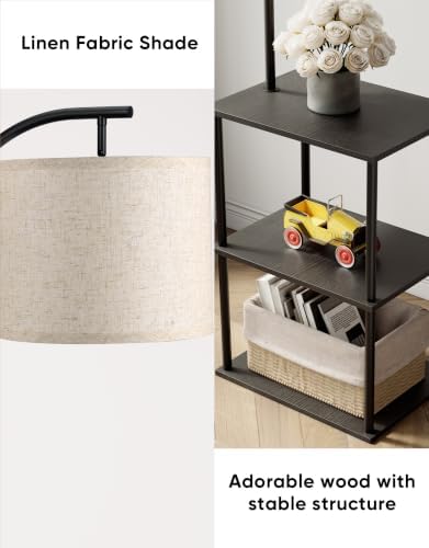 Floor Lamp with Table 2-Pack, Nightstands End Side Table for Living Room