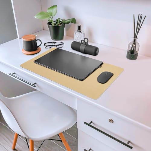 Leather Desk Pad Mat, Latte Desk Mat, 23.6" x 13.7"