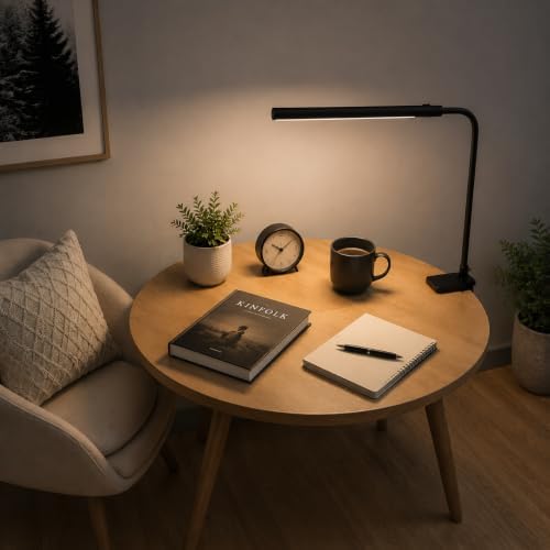 LED Desk Lamp with Clamp, 1200 Lumens Eye-Caring Desk Light for Home Office