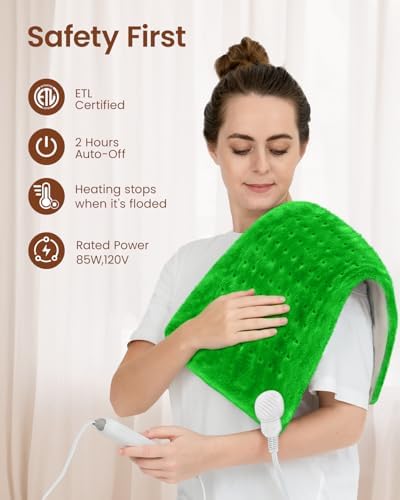 RENPHO Electric Heating Pad for Back with 10 Heat Levels, FSA Eligible HSA