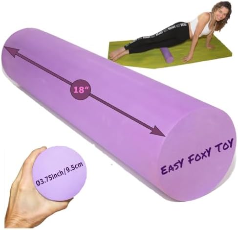Small Size Medium-Hard Density EVA 4 Inch Foam Roller for Back &Leg Pain; Sore Muscle Recovery; Trigger Point Massage Roller Ø3.75x18inch Physical Therapy; Helps as Spine Cracker Stretcher