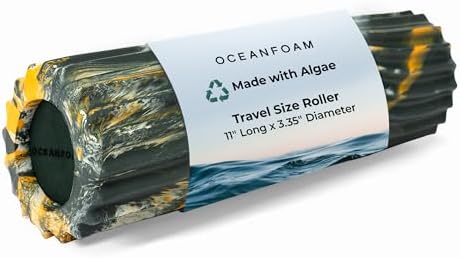 Oceanfoam Ripple Roller, Small Foam Roller (Hunter, Gold & Natural Marbled)