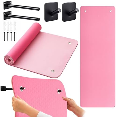 Briwooody Yoga Mat with Hanging Holes