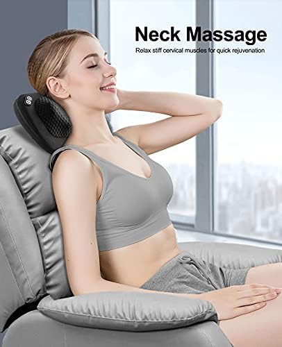 VIKTOR JURGEN Shiatsu Back Massager with Heat for Pain Relief, Black