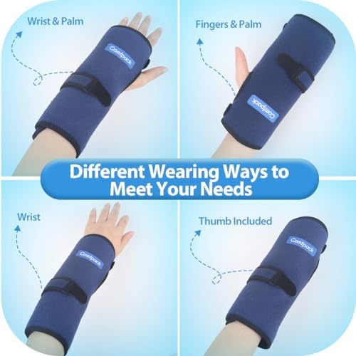 Comfpack Wrist Ice Pack for Carpal Tunnel, Reusable Hot Cold Therapy Hand Ice Pack Wrap Wrist Ice Brace for Hand Surgery, Rheumatoid, Tendinitis, Swelling, Injuries, Pain Relief
