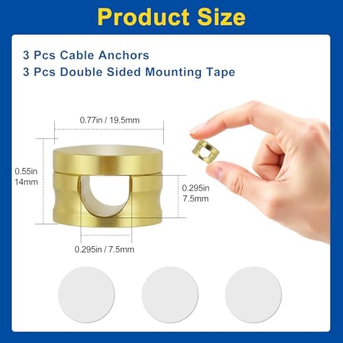 3 Pack Upgraded Cord Management Clips with Extra-Large Adhesive