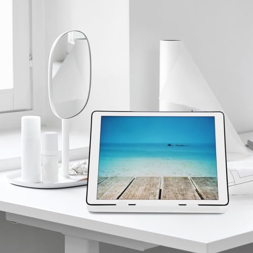 Adjustable Foldable Laptop Stand for Desk with Lightweight Plastic and Silicone Design and Tablet Holder for Home and Office Use