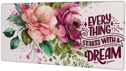 Flower Large Mouse Pad Non-Slip Rubber Long Gaming Desk Mat
