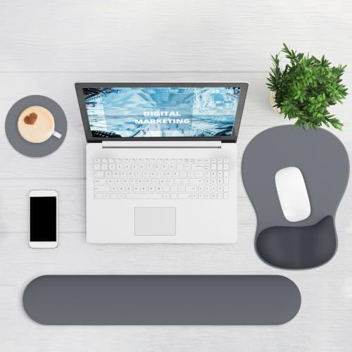 Ergonomic Mouse Pad with Wrist Rest and Keyboard Wrist Rest, Gel Mousepad