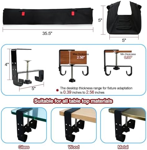 36" Under Desk Cable Management Tray for Office, Home Table