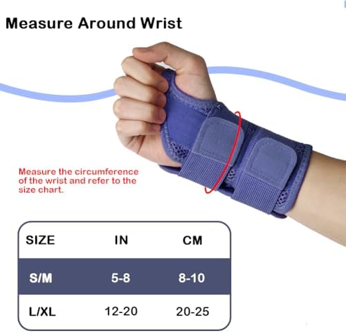 NuCamper Wrist Brace for Carpal Tunnel Night Wrist Support Right Hand Navy
