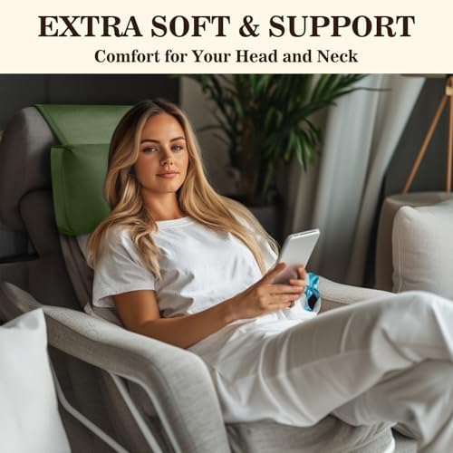 Recliner Headrest Pillow, Adjustable Comfort Neck & Head Support Pillow