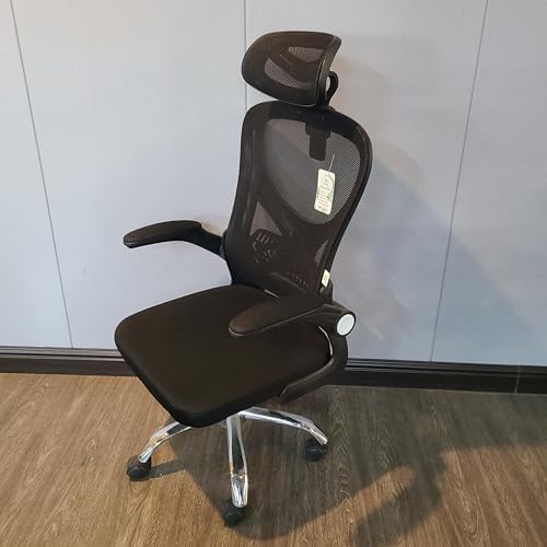 NICELIVE Office furniture Featuring an adjustable headrest, flip-up armrests, and lumbar support, this swivel chair is suitable for both home and office use.