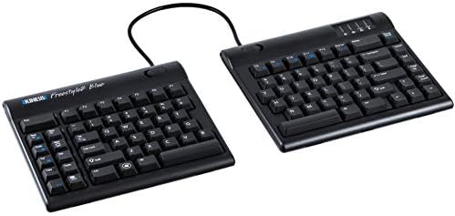 KINESIS Freestyle2 Blue Wireless Ergonomic Keyboard for PC (9" Separation), Dark Gray