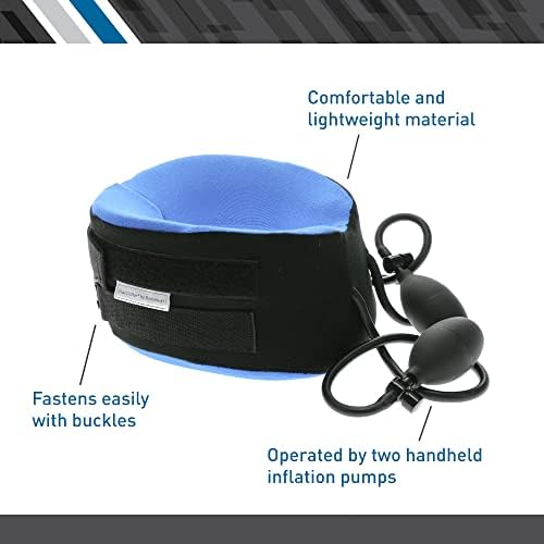 TracCollar Body Sport Cervical Neck Traction Device, Fits 16 in. to 18 in. Size (Medium/Large) - Inflatable, Adjustable Stretcher for Pain Relief with Two-Hand Pump System
