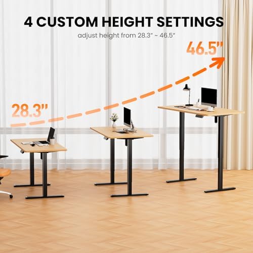 ErGear Electric Standing Desk Legs for 39.4-63.3 inch Desktops, 176 lbs