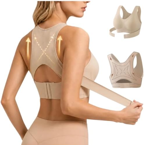 Posture Corrector Bra for Women Wireless Back Support Plus Size Sports Bra