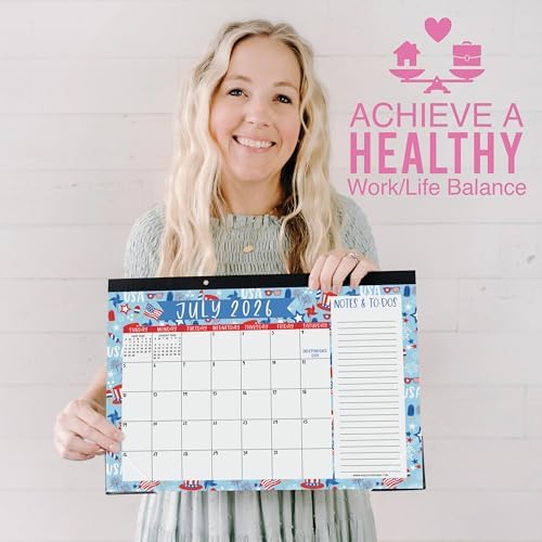 Large Desk Calendar 2026 - Desktop Calendar 2026-2027