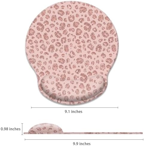 Britimes Ergonomic Mouse Pad with Wrist Support, Leopard Rose