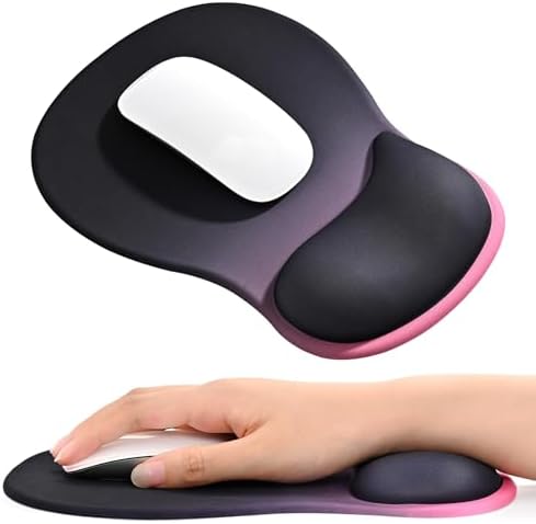 EooCoo Mouse Pad with Gel Wrist Rest, Ergonomic Mousepad Wrist Alignment