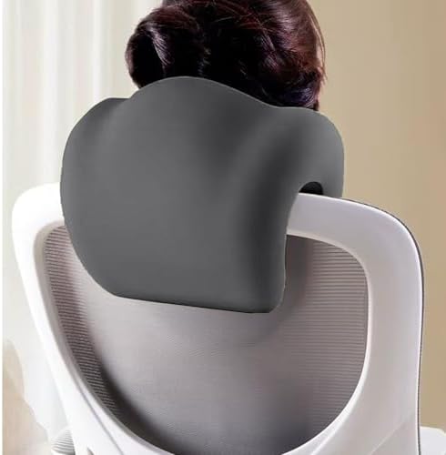 BLOWEST Extra Firm Office Chair Headrest Attachment – Ergonomic Adjustable Neck Support Pillow for Desk Chairs, Universal Fit for High Back Executive Chairs (Black)