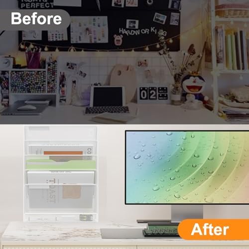 Kuntine.B Wall File Organizer Office Hanging Magazine Holder Wall File Organizer for Office Home