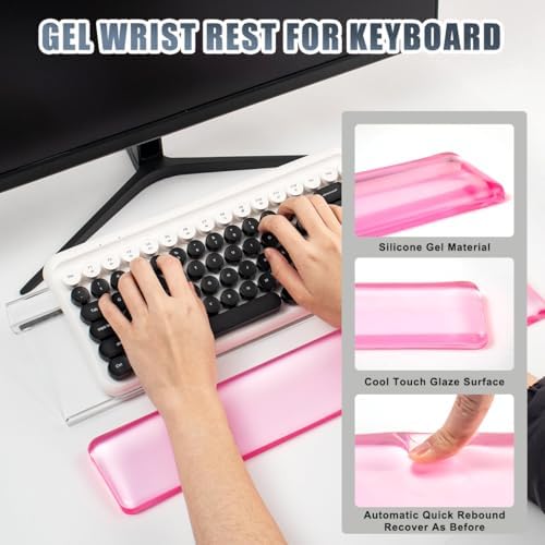 Keyboard Wrist Rest,Gel Wrist Rest for Keyboard-Pink Wrist Rest