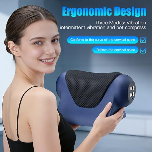 Neck Massager with Heat, Red Light & Vibration