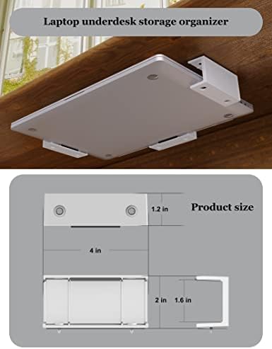 Under Desk Laptop Holder, White