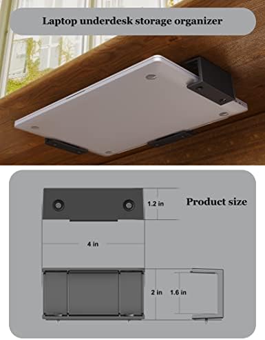 Under Desk Laptop Holder, (Black)