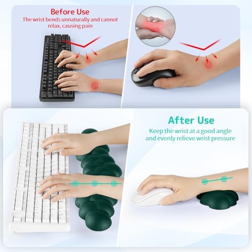 Sushret Cloud Wrist Rest for Keyboard and Mouse, Cloud Keyboard Wrist Rest