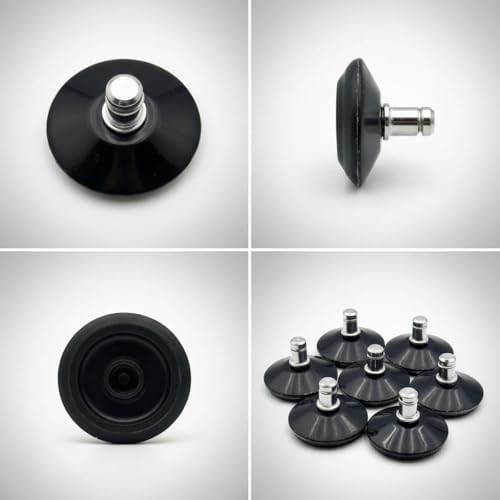 5pcs 2" Bell Glides Replacement Wheels for Office Chair, Adjustable Sliding Wheel Stopper, Fixed Office Chair Wheel(Black)