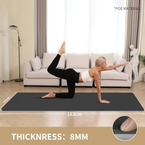 8mm Thick Yoga Mat Non Slip for Women Men