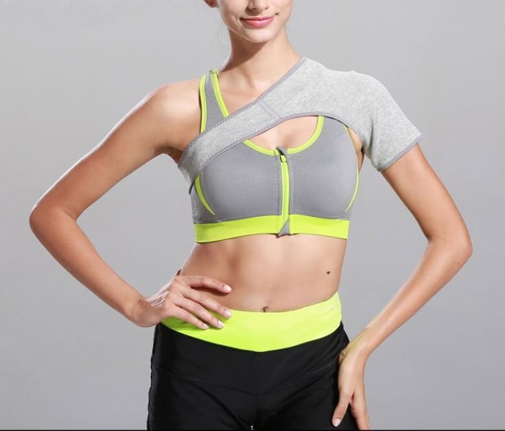 Compresfit - Men & Women Premium Compresfit Bamboo Shoulder Brace (Universal Fit Left/Right) Original, Universal for Work & Sports (S) (Large)