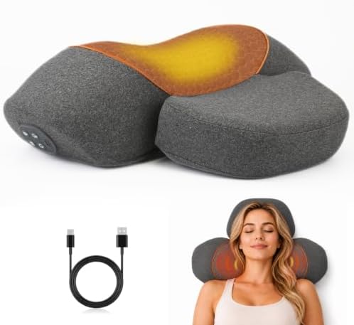Cordless 3-in-1 Rechargeable Heated Neck Massager Pillow
