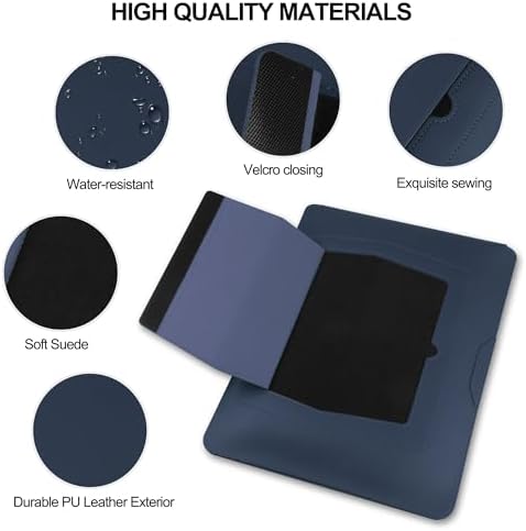HoYiXi 13.3'' /13.6'' Laptop Sleeve Case Leather Bag with Stand Compatible with MacBook Pro 14/MacBook Air 13(M1 M2)/13.3'' Yoga/Dell XPS 13/HP/Matebook 14'' Laptop case, Blue