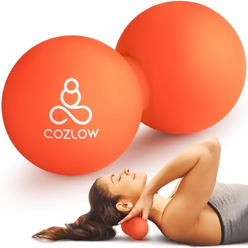Peanut Massage Ball - Deep Tissue Therapy, Pain Relief - Energizing Orange