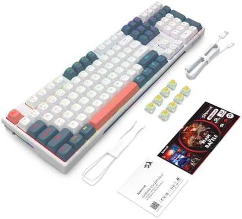 Redragon K668 PRO Wireless 108-Key Gasket RGB Gaming Keyboard, 4 Hotkeys