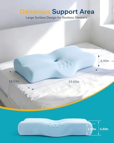 Cervical Pillow for Neck Pain Relief, Ergonomic Neck Pillow for Sleeping