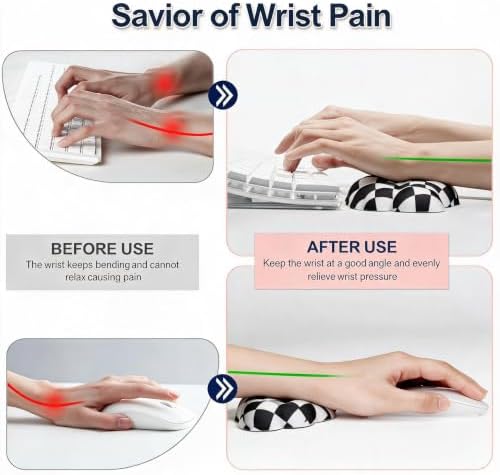 Cloud Wrist Rest Set for Keyboard & Mouse. Silky Fabric Surface