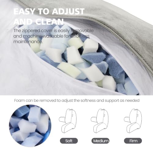 Memory Foam Reading Pillow for Sitting in Bed, Standard,Sage Green