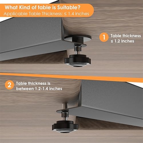 Asixxsix 17 inch Corner Desk Connector, Stainless Steel L Desk Platform Extender with Screw Clamp, for Keyboard Tray Mount on L Shaped Workstation and Home Office