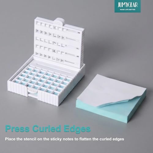 Sticky Note Stencil and Holder Compatible with 3x3 Post-It Notes